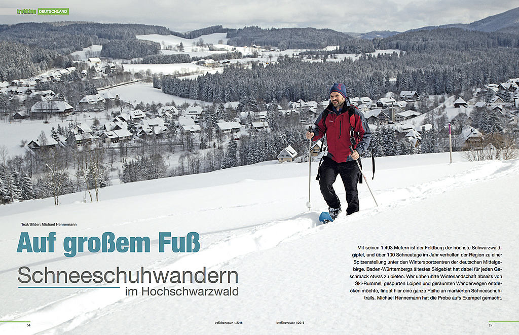 Auf großem Fuß - erschienen im Trekkingmagazin 01/2016